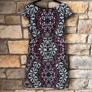 Vince Camuto Mosaic Scuba Dress Sz 4